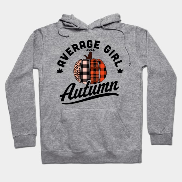 Average Girl Autumn - Fall Season - Leopard Plaid Pumpkin Hoodie by OrangeMonkeyArt